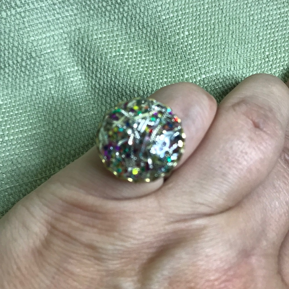 Adjustable Multicolored Funky Ring - image 2